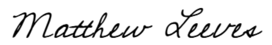 Signature of Matthew Leeves